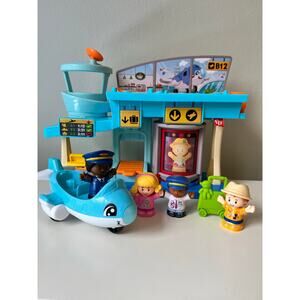 Fisher-Price Everyday Adventures Airport Playset with Airplane Complete Set